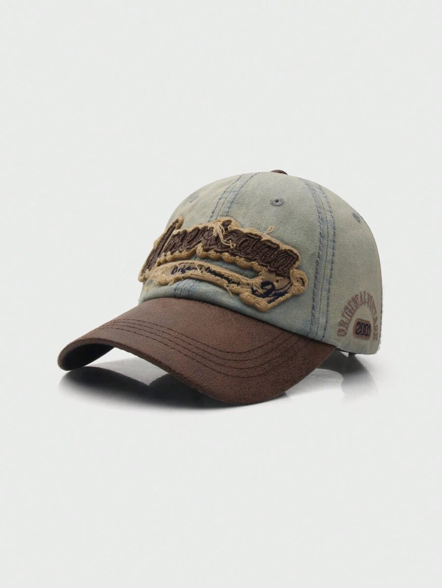 Casquette Americana Denim bleu marine jeans brunne marron