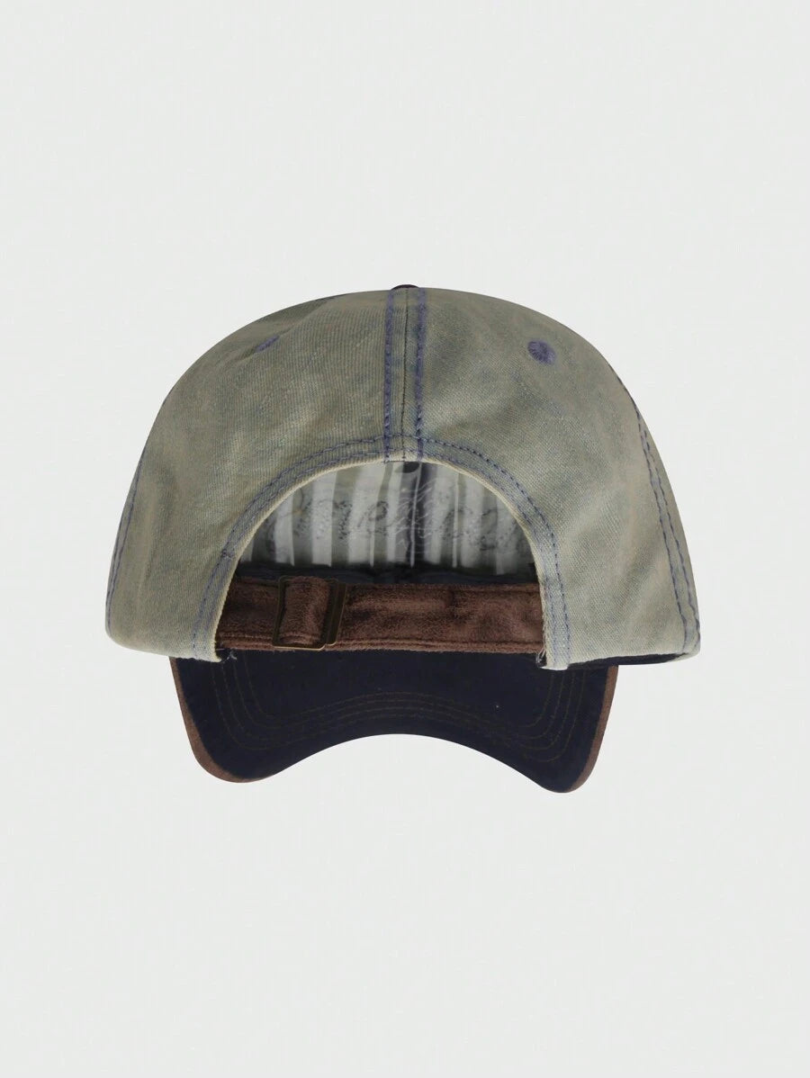 Casquette Americana Denim bleu marine jeans brunne marron de derriere