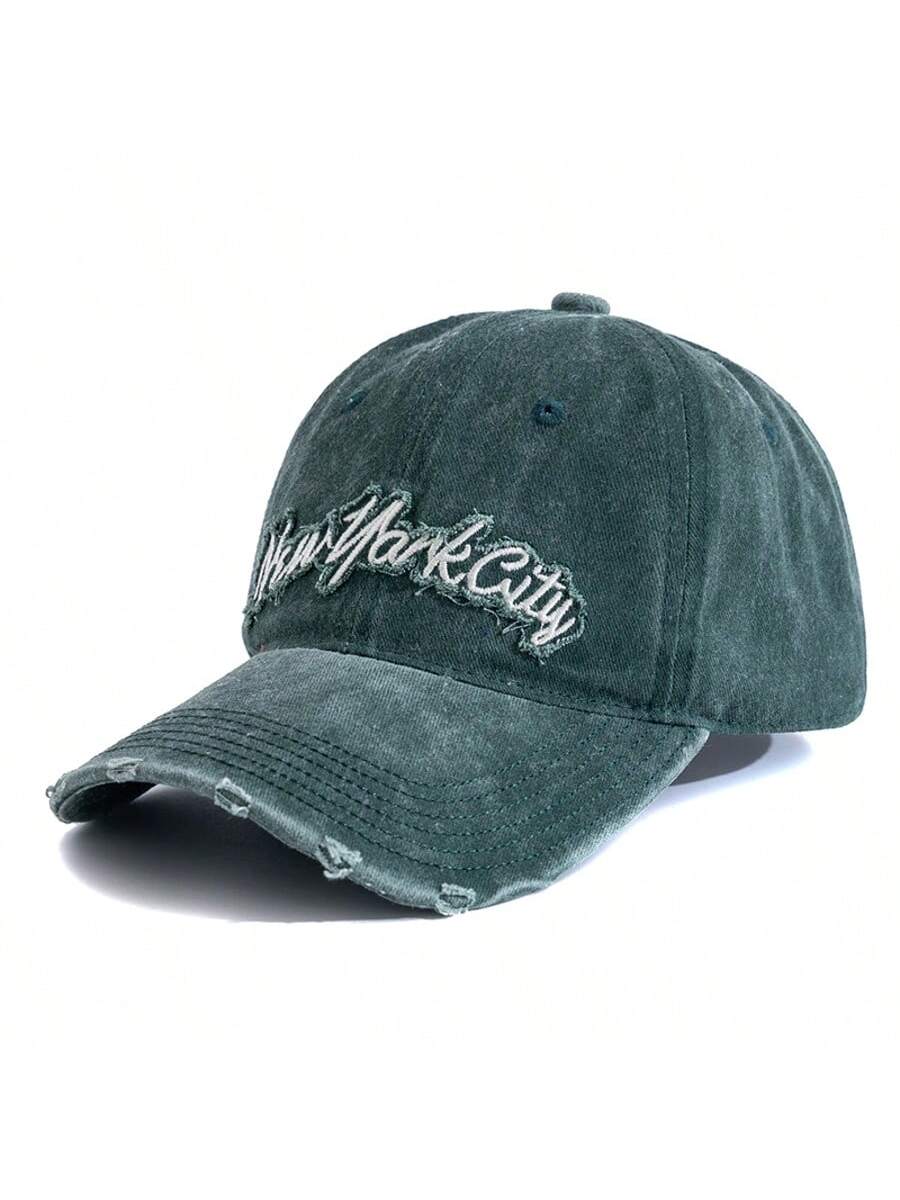Casquette new-york city brodee verte