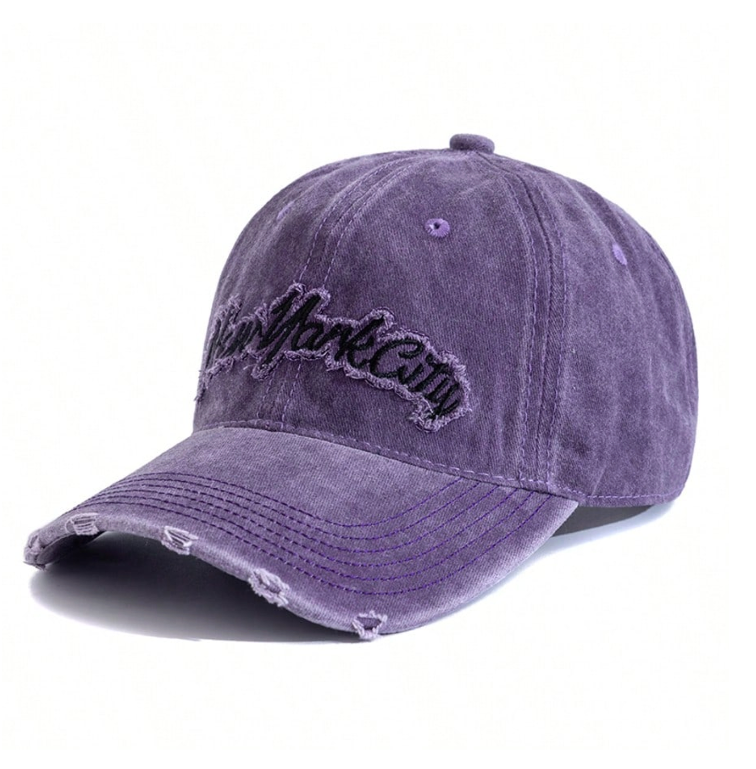 Casquette new-york city brodee violet