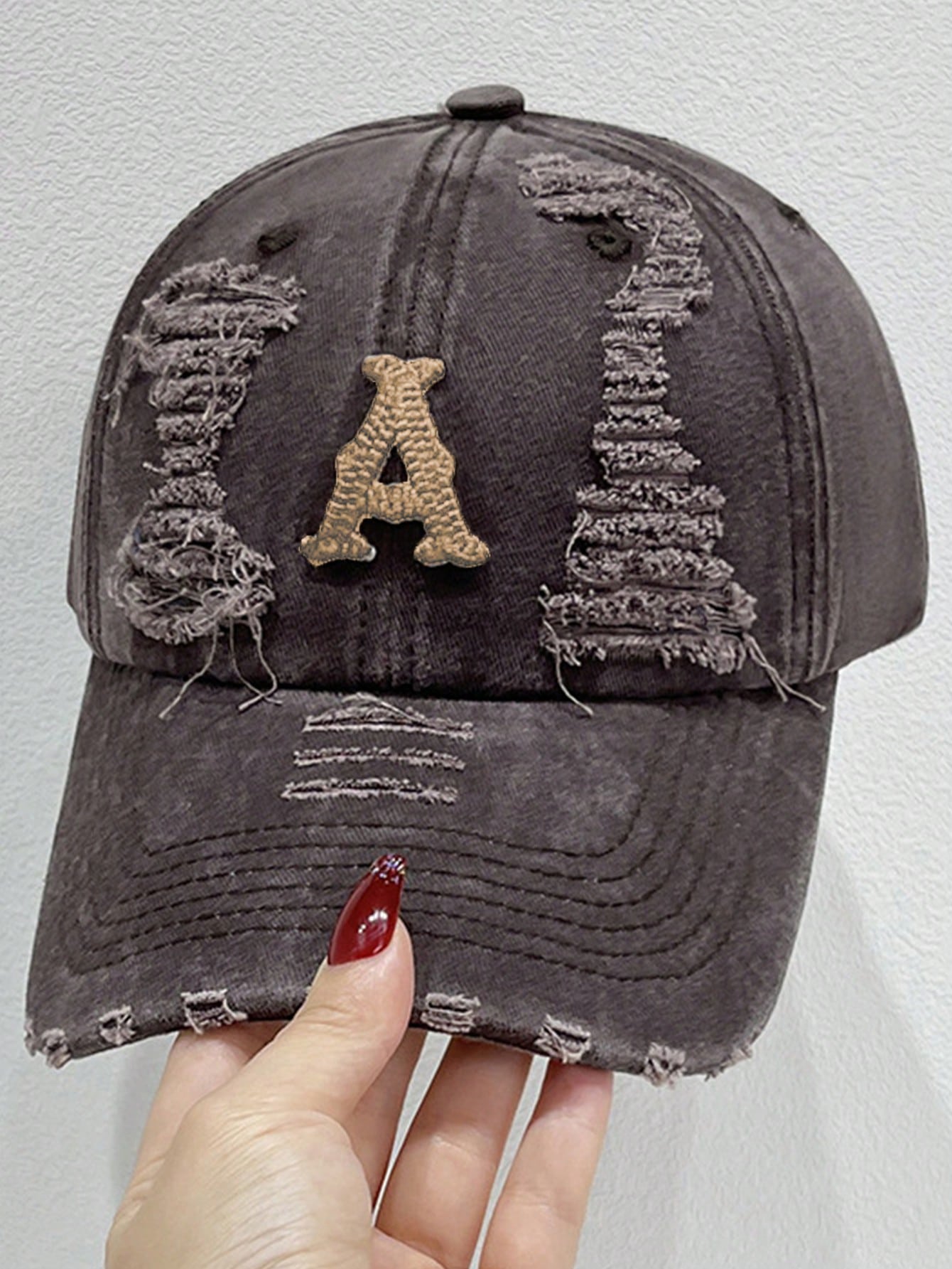 casquette Aether brodee efilochee brun