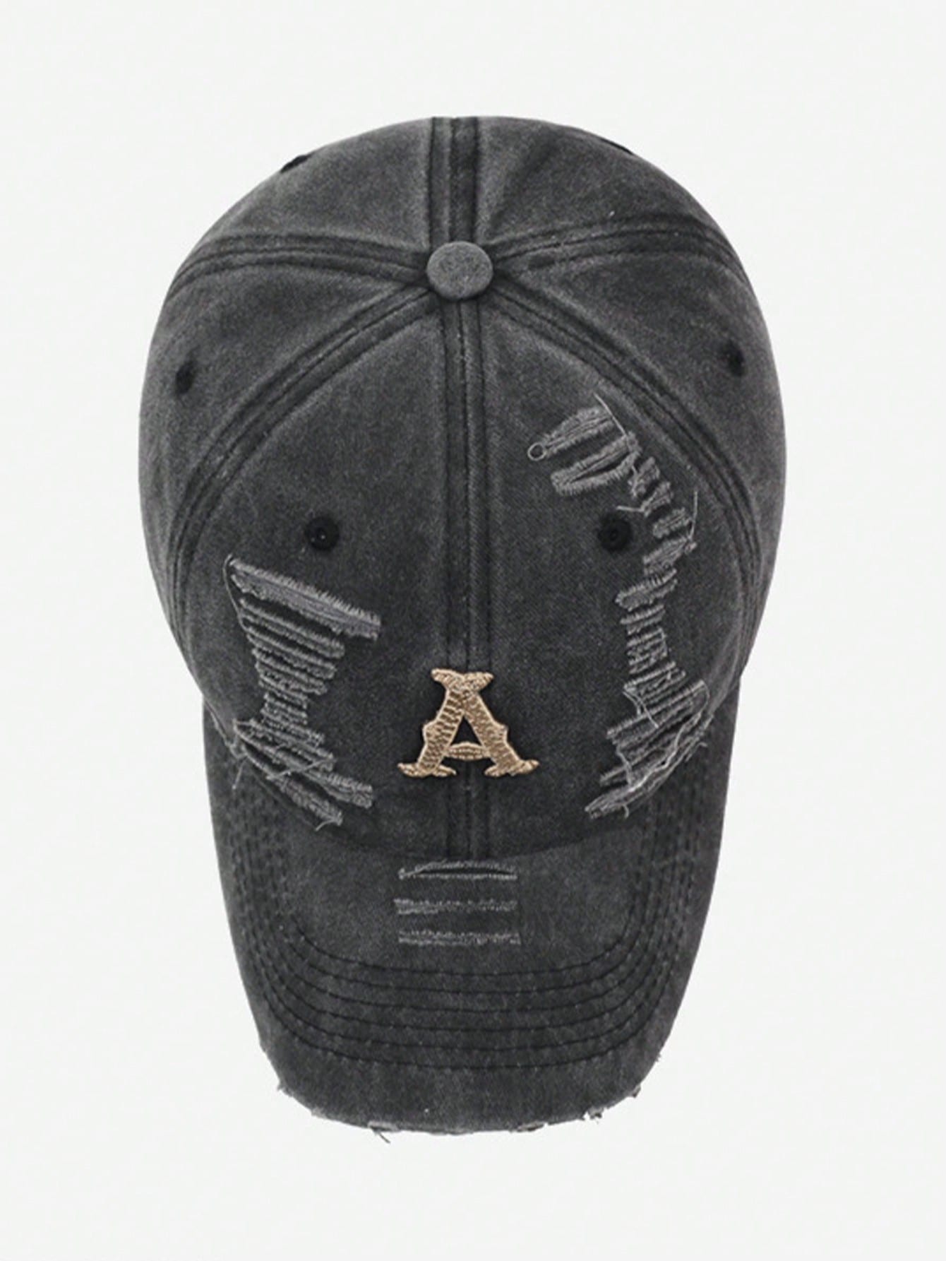 casquette Aether brodee efilochee noir haut