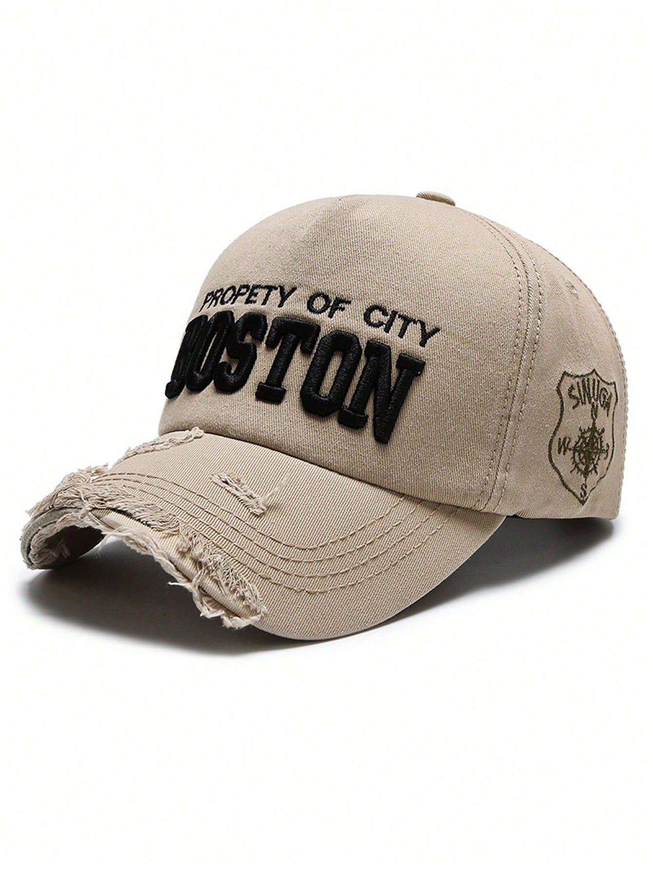 casquette boston city brodee et efilochee kaki