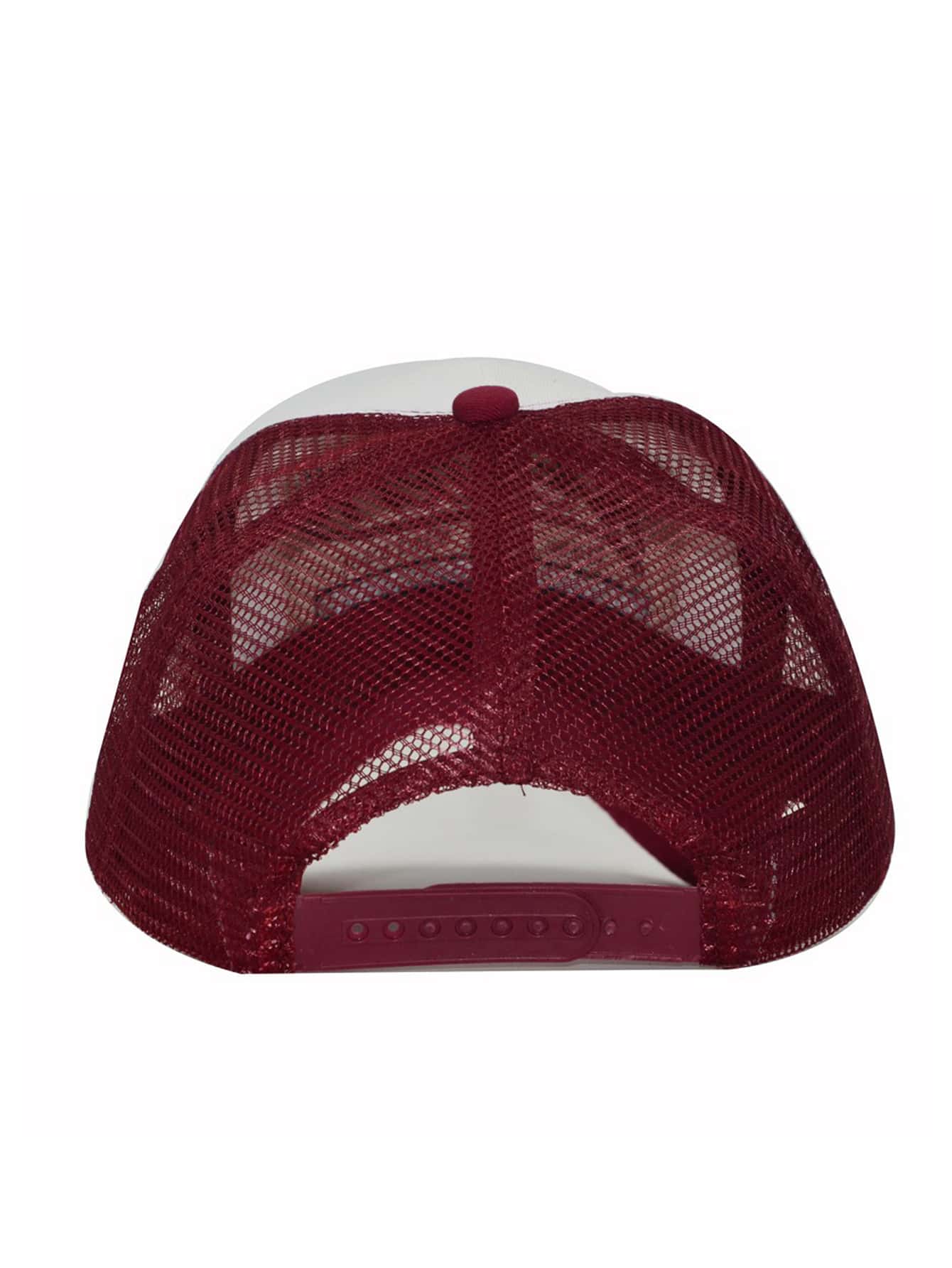 casquette western vintage brodee efilochee rouge de derriere